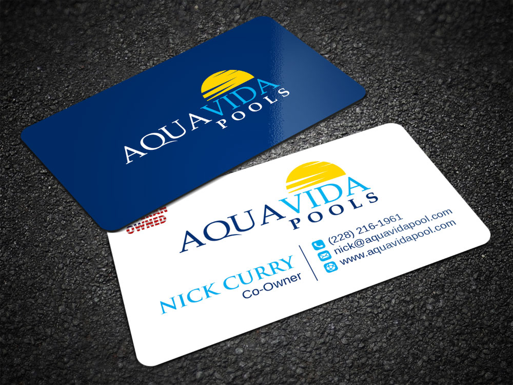 AquaVida Pools logo design by Boomstudioz