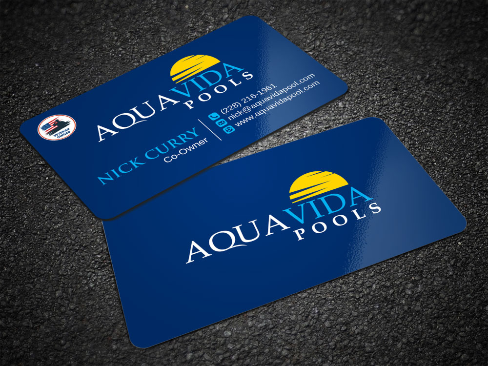 AquaVida Pools logo design by Boomstudioz