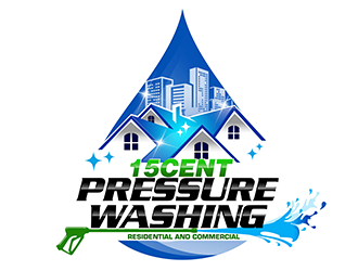 15cent Pressure Washing logo design by 3Dlogos