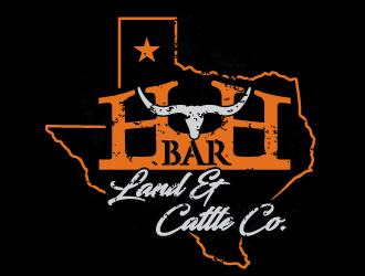 HbarH   Land and Cattle Co. logo design by bluespix