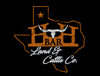 HbarH   Land and Cattle Co. logo design by bluespix