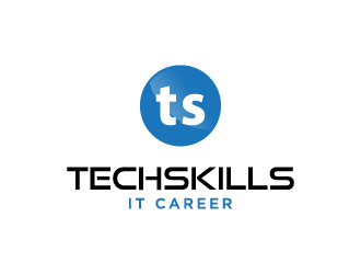 TechSkills IT Career logo design by gateout