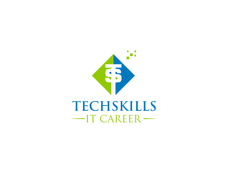 TechSkills IT Career logo design by bomie