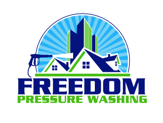 Freedom Pressure Washing logo design by ElonStark