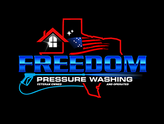 Freedom Pressure Washing logo design by 3Dlogos