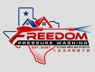 Freedom Pressure Washing logo design by DreamLogoDesign