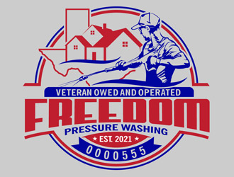 Freedom Pressure Washing logo design by DreamLogoDesign