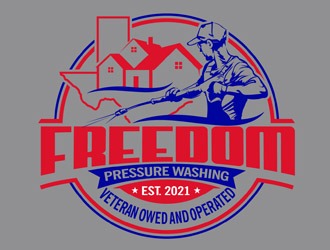 Freedom Pressure Washing logo design by DreamLogoDesign