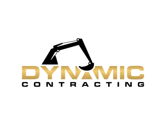 Dynamic Contracting logo design by BlessedArt
