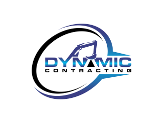 Dynamic Contracting logo design by BlessedArt