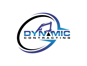 Dynamic Contracting logo design by BlessedArt