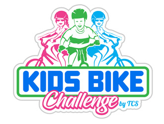 Kids Bike Challenge by TCS                (by TCS small and superscript) logo design by DreamLogoDesign
