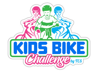 Kids Bike Challenge by TCS (by TCS small and superscript) logo design by DreamLogoDesign