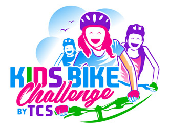 Kids Bike Challenge by TCS (by TCS small and superscript) logo design by DreamLogoDesign