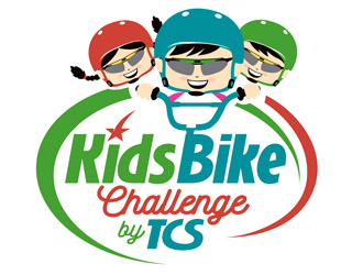Kids Bike Challenge by TCS (by TCS small and superscript) logo design by DreamLogoDesign
