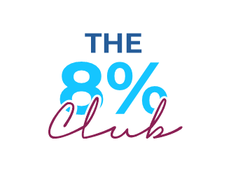 tHE 8% CLUB logo design by Girly