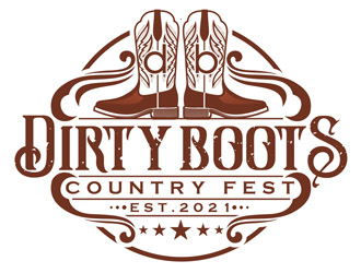 Dirty Boots Country Fest logo design by DreamLogoDesign