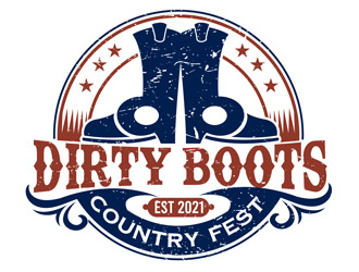 Dirty Boots Country Fest logo design by DreamLogoDesign