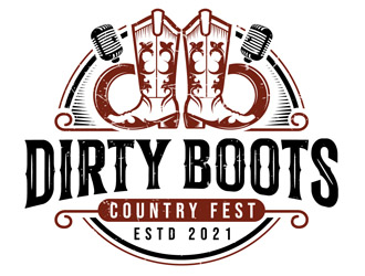 Dirty Boots Country Fest logo design by DreamLogoDesign