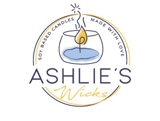 Ashlie’s Wicks logo design by MonkDesign