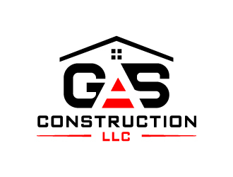 GAS Construction, LLC logo design by NadeIlakes