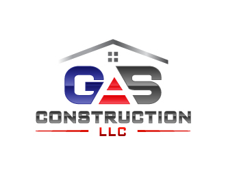 GAS Construction, LLC logo design by NadeIlakes