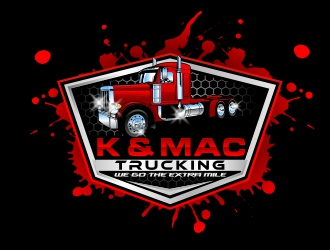K & Mac Trucking logo design by rizuki