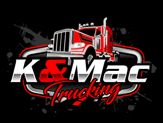 K & Mac Trucking logo design by ElonStark