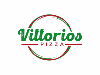 Vittorios Pizza logo design by hidro