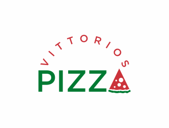 Vittorios Pizza logo design by hopee