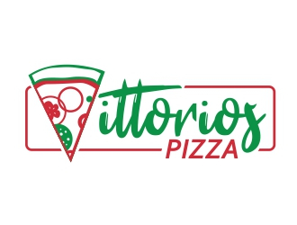 Vittorios Pizza logo design by ruki