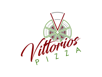 Vittorios Pizza logo design by Purwoko21