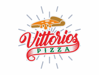 Vittorios Pizza logo design by veter