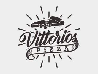 Vittorios Pizza logo design by veter