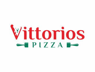 Vittorios Pizza logo design by veter