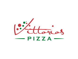 Vittorios Pizza logo design by GassPoll