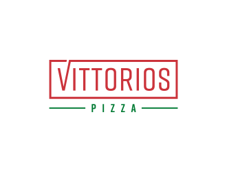 Vittorios Pizza logo design by GassPoll