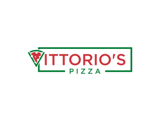 Vittorios Pizza logo design by ArRizqu