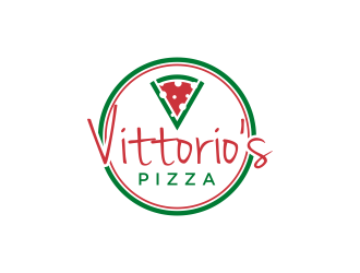 Vittorios Pizza logo design by ArRizqu