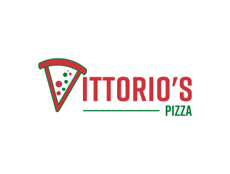 Vittorios Pizza logo design by GassPoll