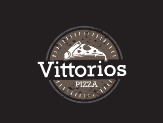 Vittorios Pizza logo design by czars