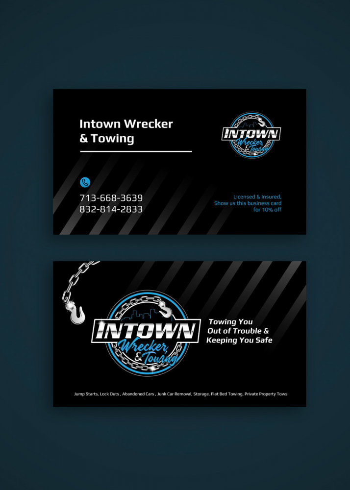 Intown Wrecker & Towing  logo design by diqly