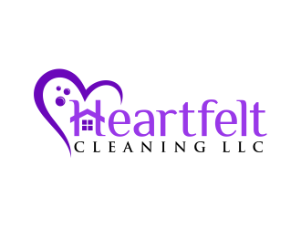 Heartfelt Cleaning LLC logo design by ingepro
