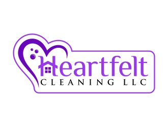 Heartfelt Cleaning LLC logo design by ingepro