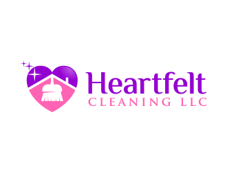 Heartfelt Cleaning LLC logo design by lexipej