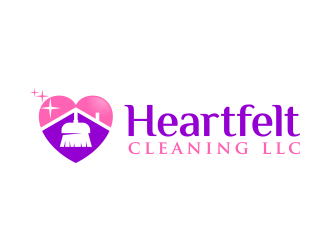 Heartfelt Cleaning LLC logo design by lexipej