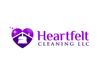 Heartfelt Cleaning LLC logo design by lexipej
