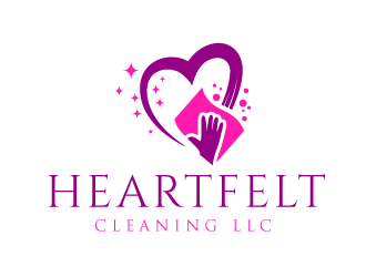 Heartfelt Cleaning LLC logo design by SOLARFLARE