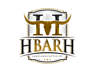 HbarH   Land and Cattle Co. logo design by mutafailan