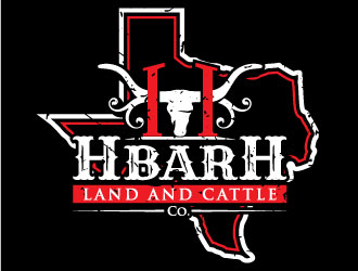 HbarH   Land and Cattle Co. logo design by iamjason